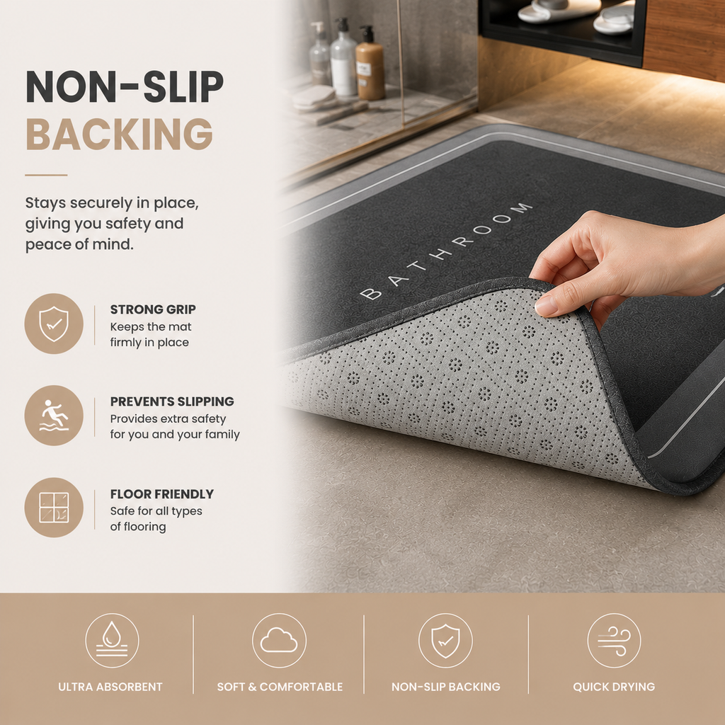 Zupy UltraDry™ Absorbent Bath Mat