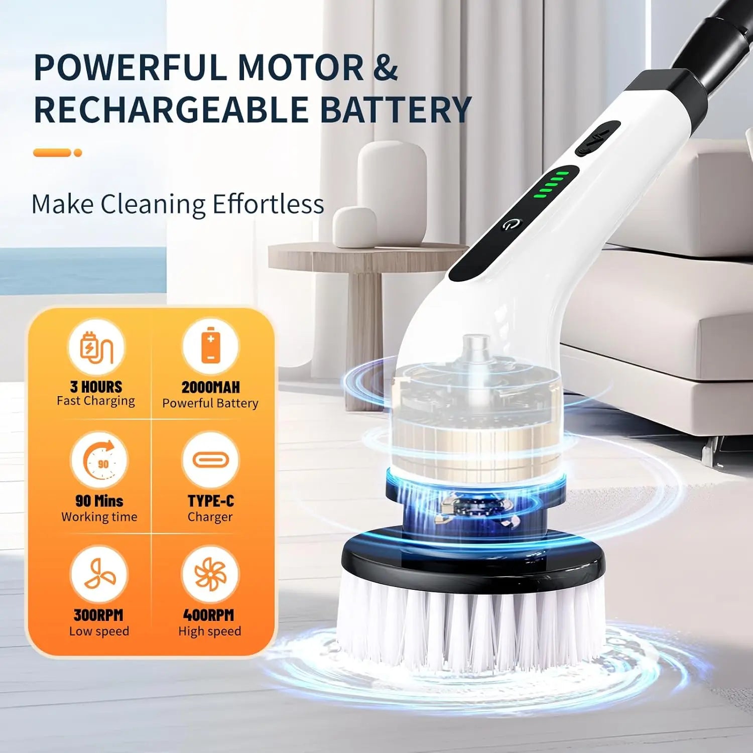 Electric Spin Cleaning Brush — Deep Clean Without Effort in Seconds